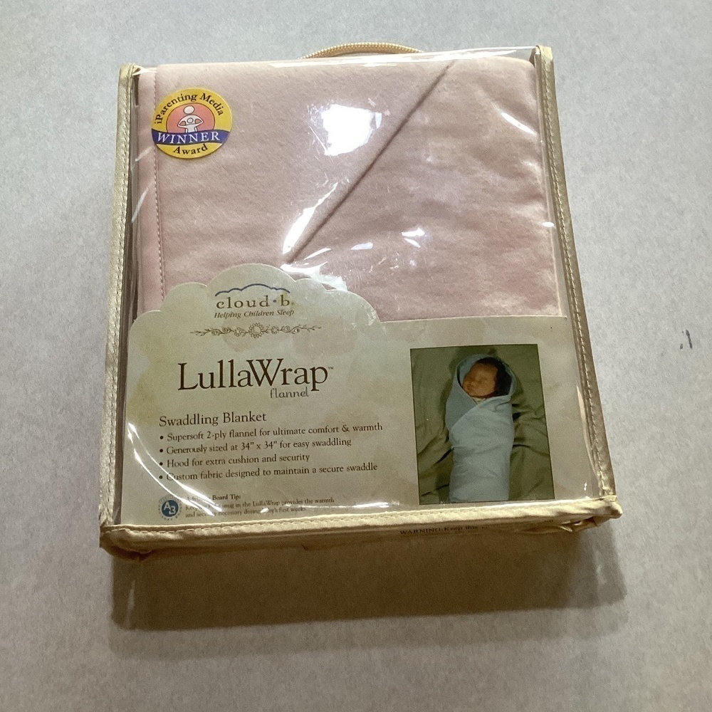 LullaWrap swaddling newborn blanket pink 100% cotton flannel